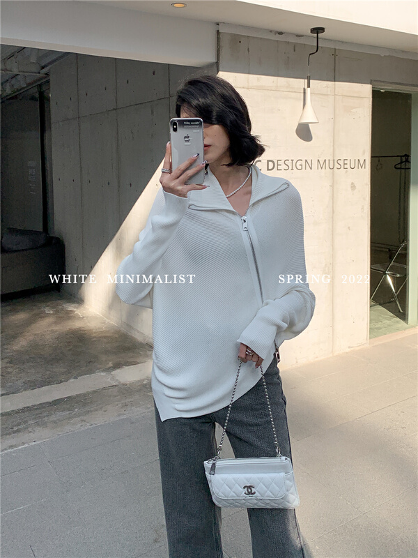 現貨!【WHITE】韓版修身顯瘦長袖T恤  75926#  XYJ