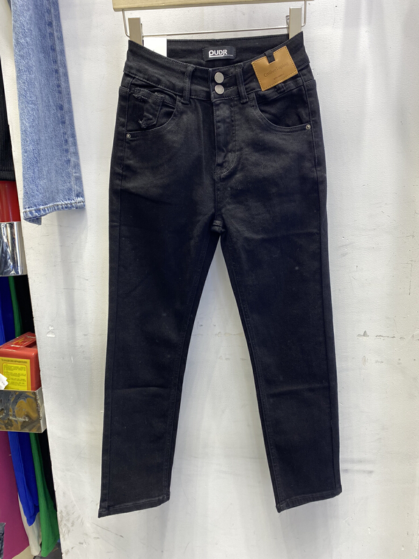 New year in early spring! [pudr] high waist label skinny jeans 2067# XJ