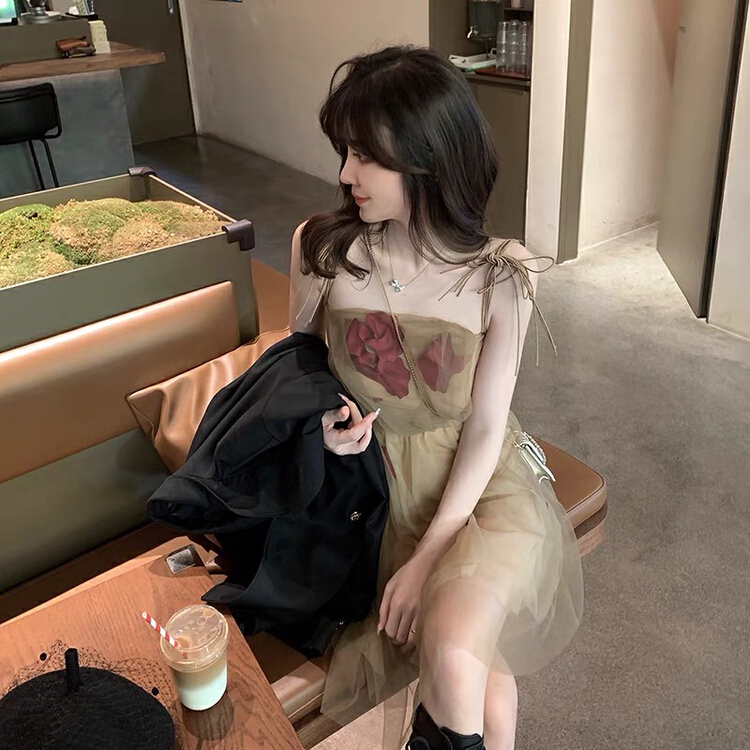 【穀米+】甜美網紗綁帶背心/吊帶  089#  WPL