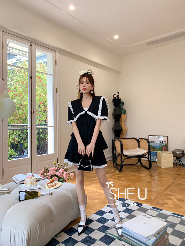 New in early summer! [she u] French age reducing versatile dress c58169# cqw