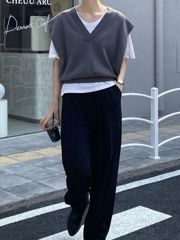 New year in early spring! [clean space] Korean design V-neck vest 31121# CLS