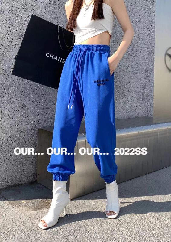 New year in early spring! [our] Korean versatile three-dimensional embroidered elastic casual pants 6678# Cl