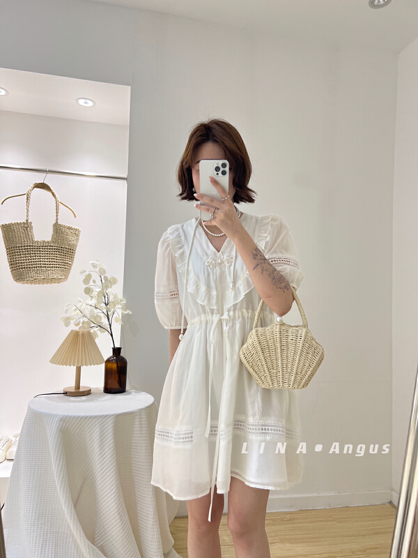 [Lina] fashionable solid color simple dress 0156# hjy