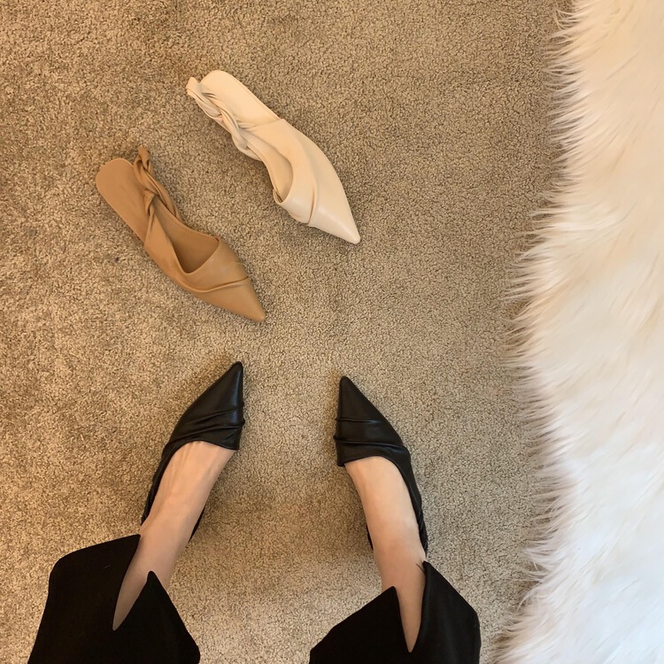New in early summer! [DS. Gift] pointed design, fashionable low flat heel shoes 5232# LSL