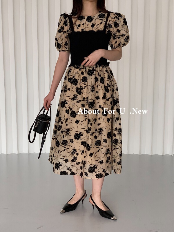 New in early summer! [about for u] Korean Ladies Dress ➕ Suspender vest suit 66161# lwy