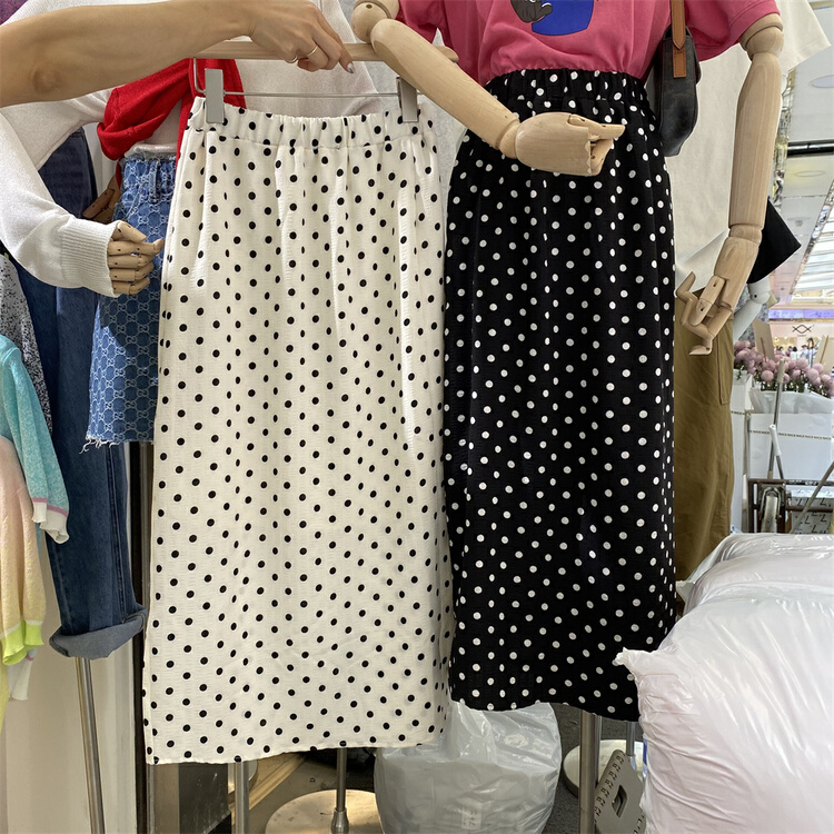 [Hello] Korean wave dot print skirt 9092# XYY