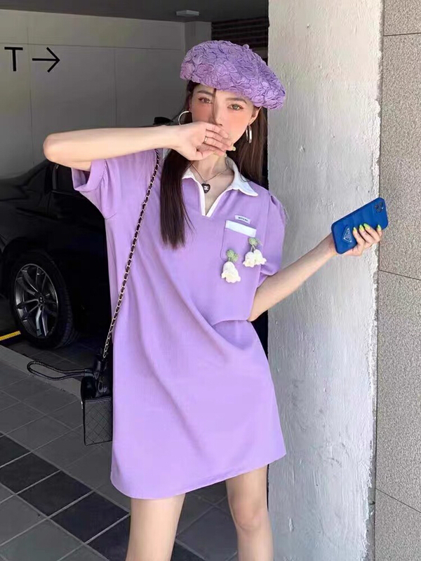 [Yi Jia Yi] versatile casual sweet pocket floral dress (with detachable flowers) 9933# cqw