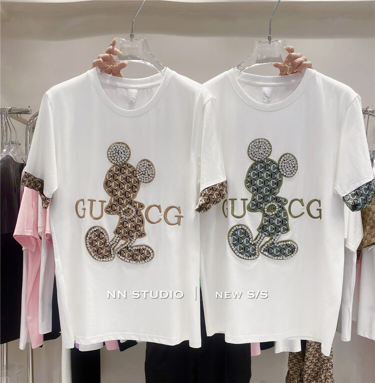 New in early summer! [NN] Korean cartoon hot drill design Short Sleeve T-shirt 9598# XYY