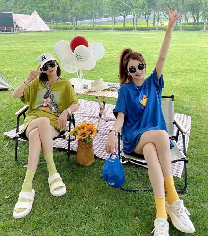 [Duomi] little yellow duck print loose short sleeve T-shirt ys1-2929# zxl