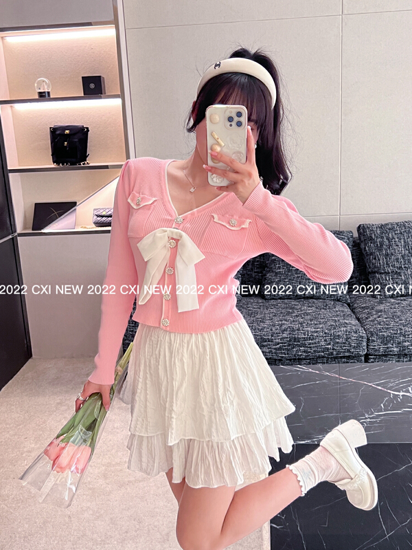 New year in early spring! [CXI] high waist double Ruffle Skirt with slim and light proof skirt a9051# jhy