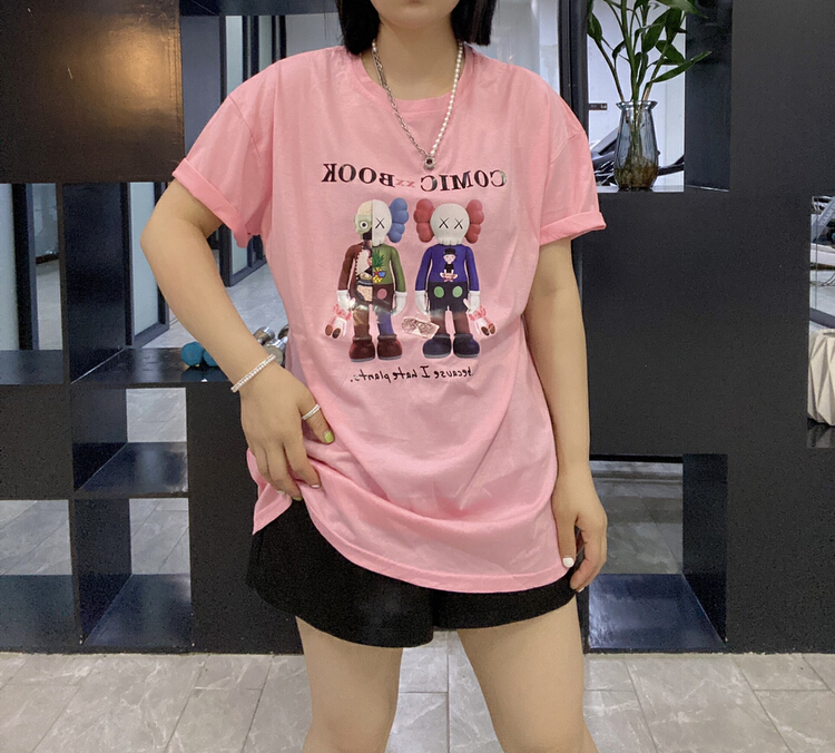 [Qijia +] Korean fashion letter bear short sleeve T-shirt 7598# zyh