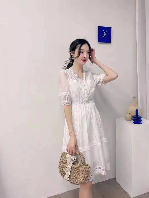 [I-D] Korean versatile V-neck dress (with suspender) 8137# ll
