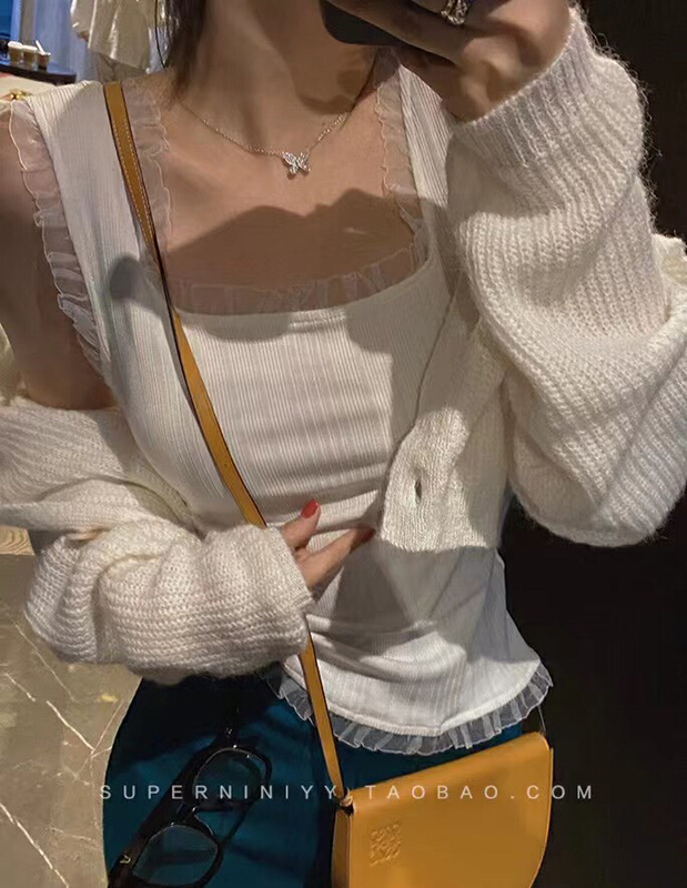 New in early summer! [going] French lace knit vest / sling 3905# lwy