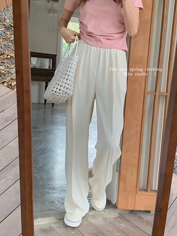 New year in early spring! [miss miss home] comfortable and versatile simple trousers w115# zjy