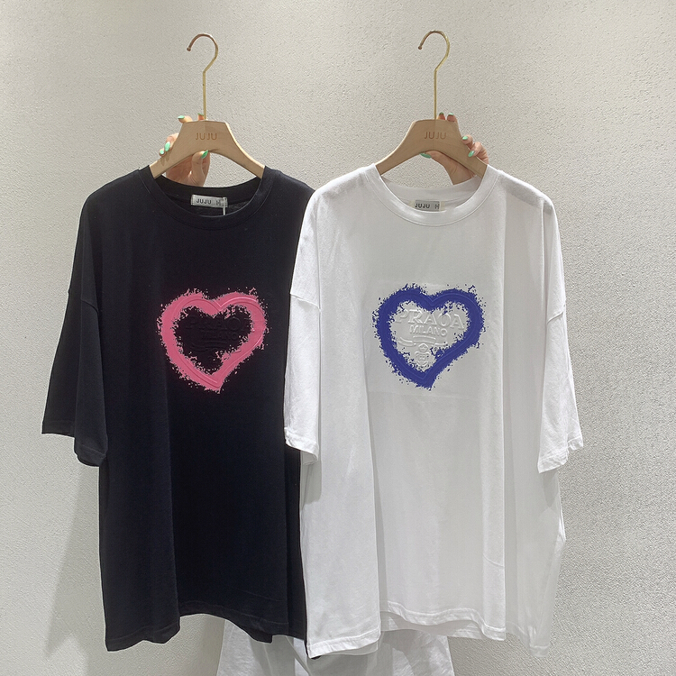 [Juju] love fashion loose short sleeve T-shirt 90007# LSL