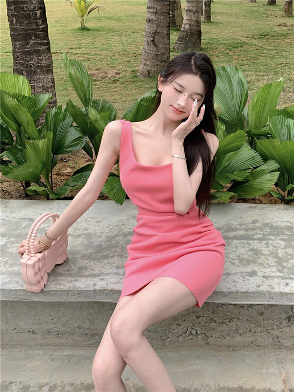 [AC] elegant fashion pleated slim fitting dress 2602# JJ
