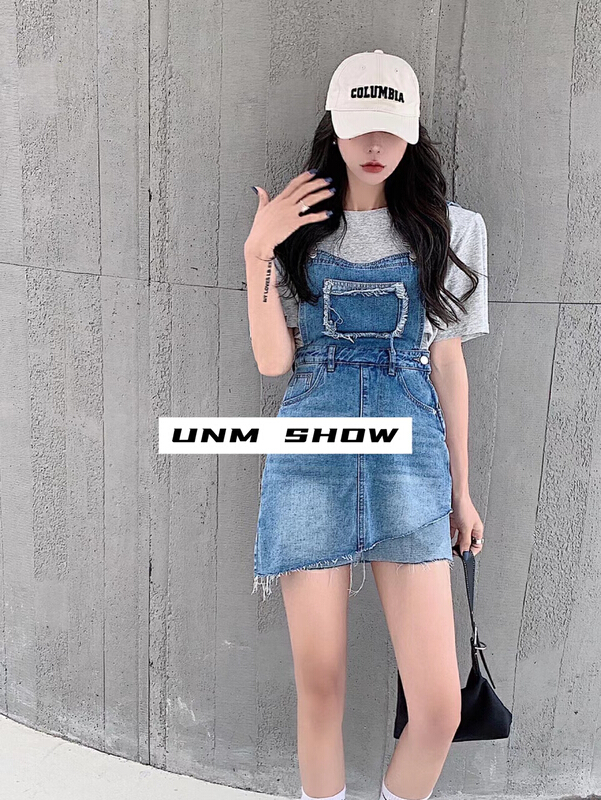 New in early summer! [unm-show] Korean slim age reducing suspender skirt (excluding T-shirt) 1258# WTT