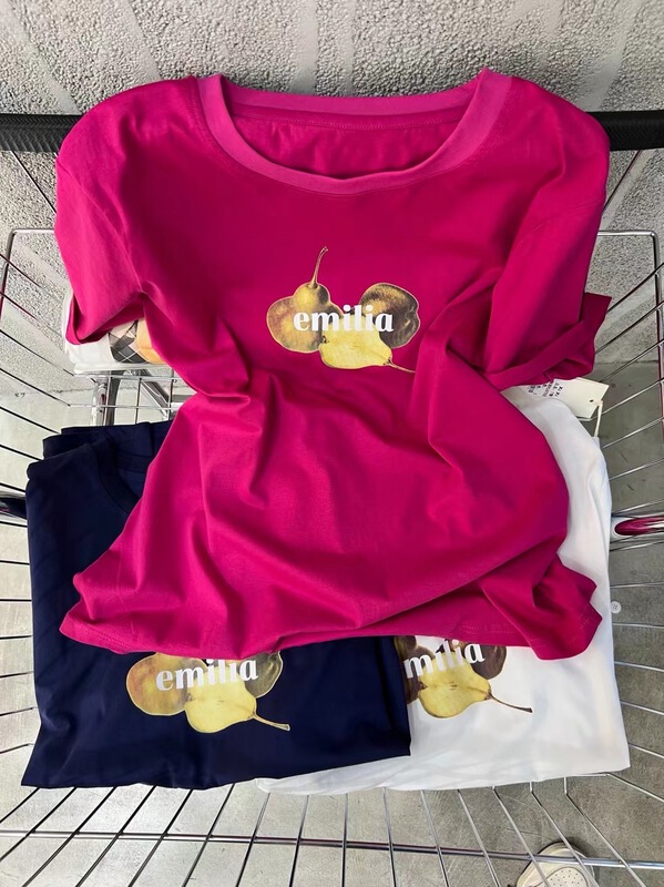 [Xixi studio] pear print personalized short sleeve T-shirt ys1-8916# XYJ