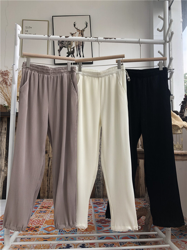 [h-1987] Korean version of simple and versatile casual pants wk2107# ZZL