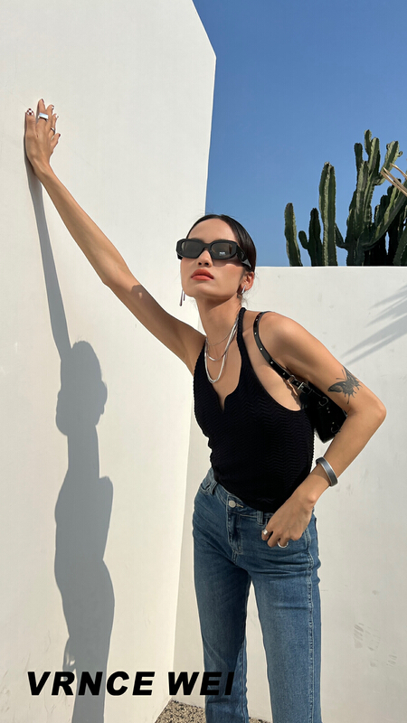 New in early summer! [Vince] premium brand minimalist Halter / sling 7213# XYJ