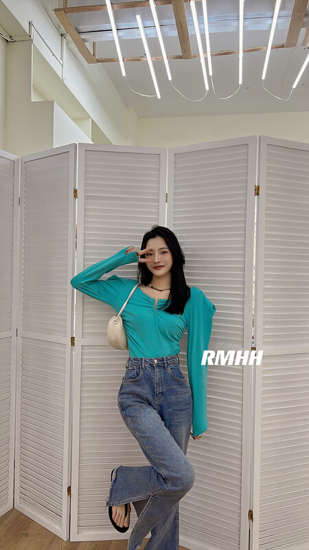 New year in early spring! [RM. HH] niche design bubble sleeve shirt ys1-9009# L