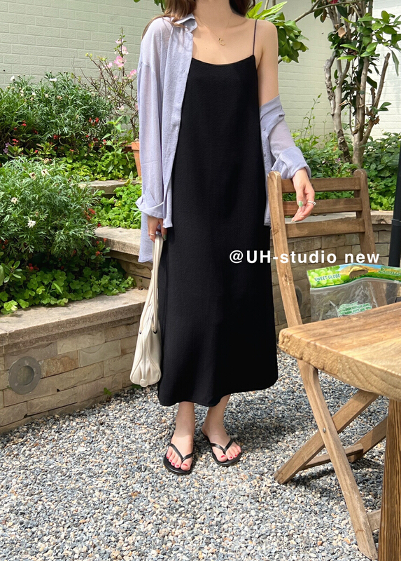 初夏上新!【UH】簡約吊帶顯瘦連衣裙  7708#  HJY