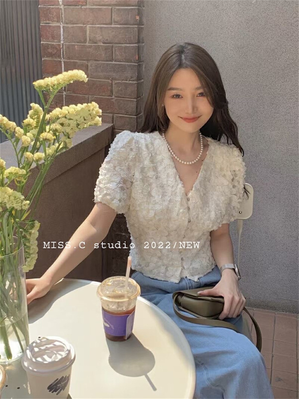 New in early summer! [miss. C studio] Korean V-neck temperament shirt ys1-839# zxx