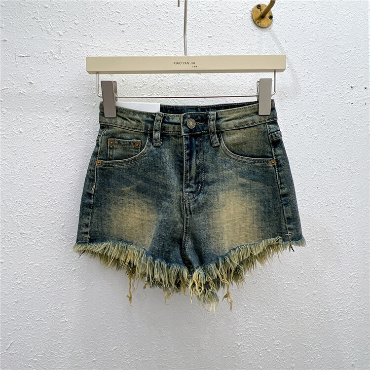 [Xiaoyan family] fashionable and versatile skinny denim shorts 8175# XYJ