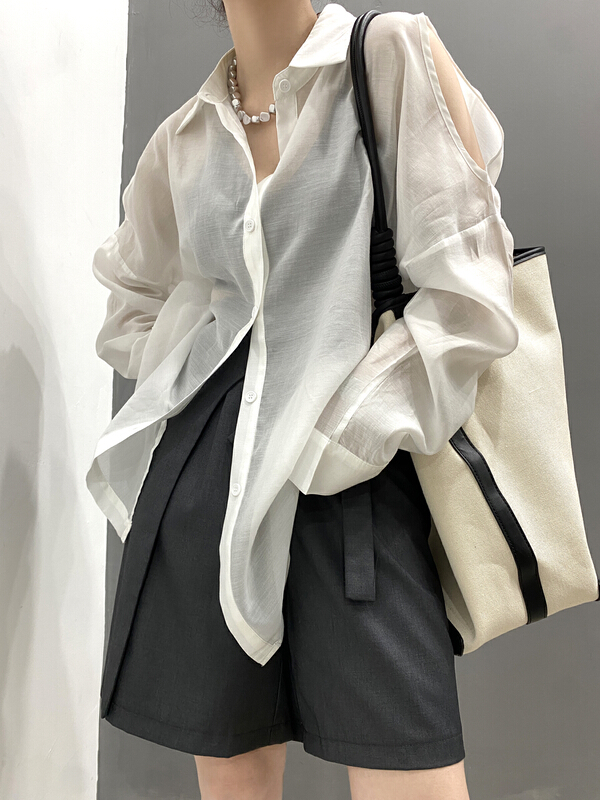 [b.boom] special off shoulder sunscreen versatile shirt 2706# ozq