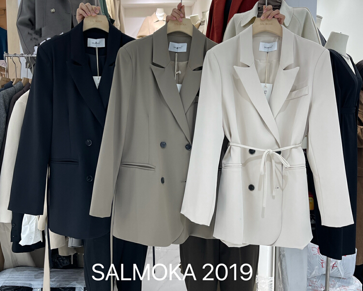 New year in early spring! [salmoka] Korean fashion lace up suit (with waist rope) 2019# jhy