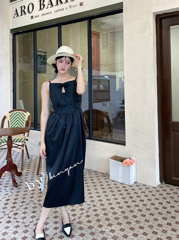 [benyan] Chinese style suspender color matching dress 6126# zxx