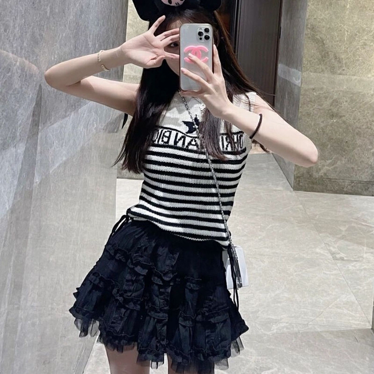 [pan] puffy and thin, design sense, niche lace skirt ys1-00494# PCZ