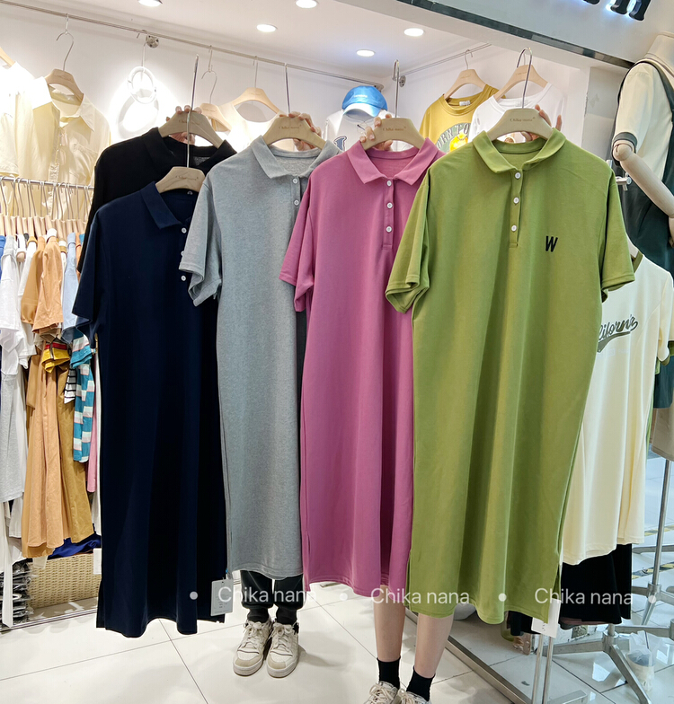 [Yi Jia Yi] Korean minority design loose T-shirt dress 1138# cqw