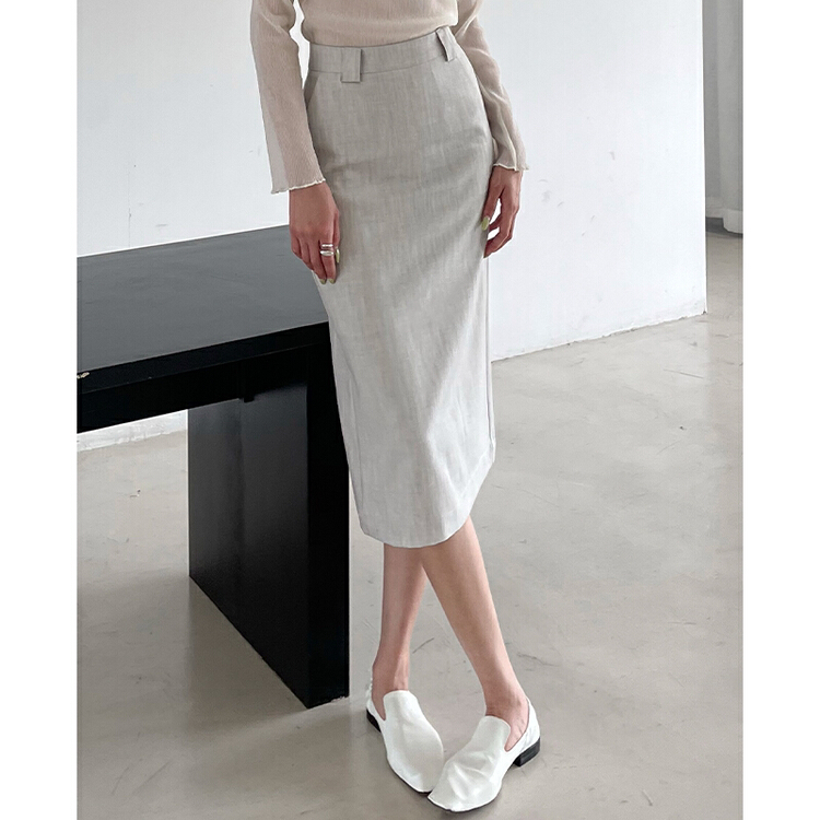 [FabI] Korean simple clean color skirt 6040# XYJ