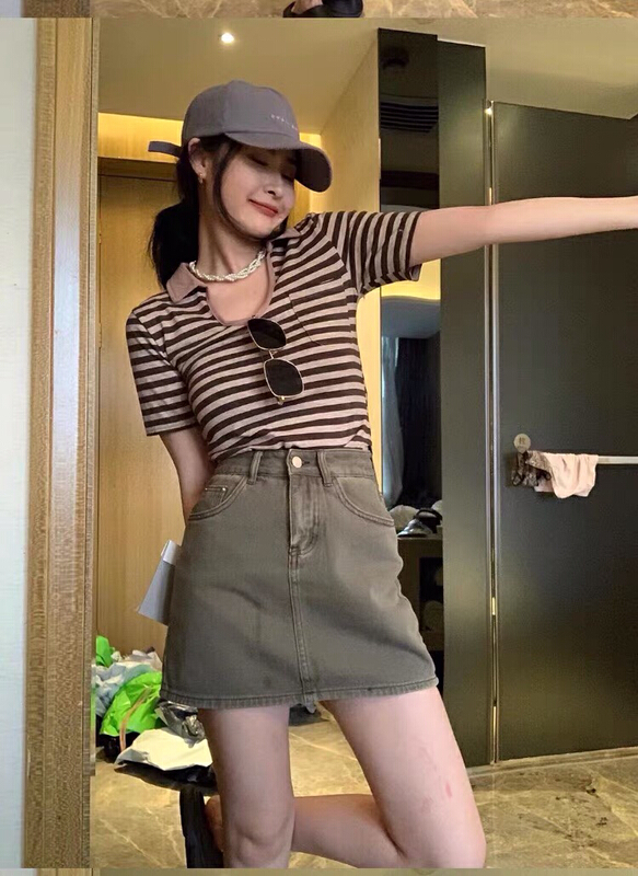 [Gu Wan] Korean version simple short skirt 5583# zxx