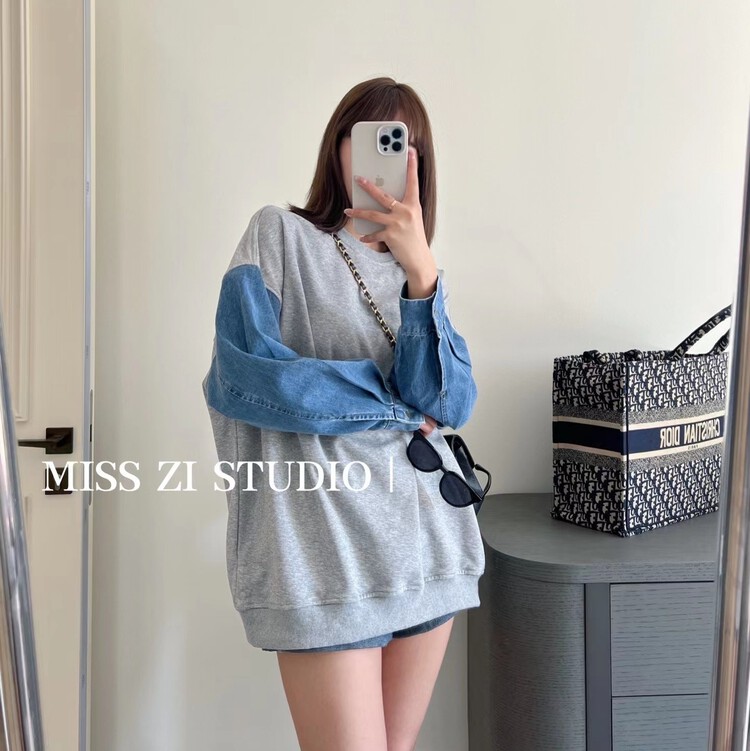 New year in early spring! [miss Zi] Korean loose color matching sweater 2279# cqw