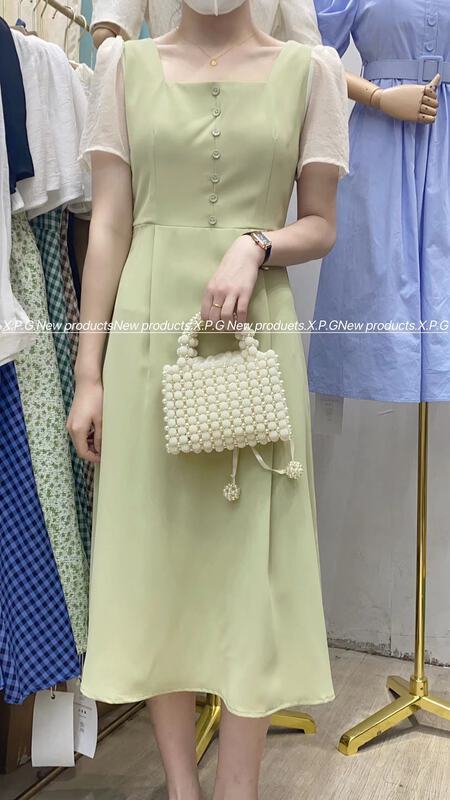[x.p.g] Korean fake two slim dresses 020538# hjy