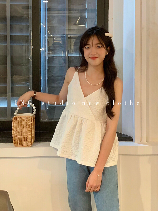 [ing] sweet temperament and texture vest / sling 9052# HBx
