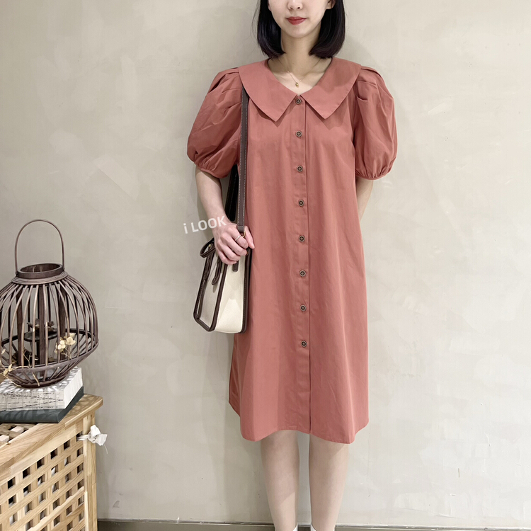 [I look] French style breasted dress 12067# zjy
