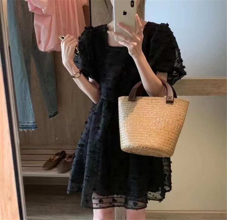 [m.zi studio] square neck sweet age reducing dress 6971# HBx