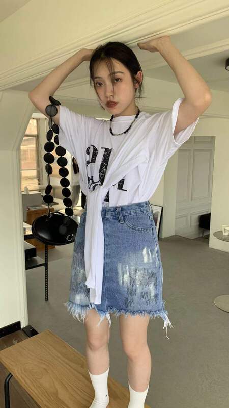 New in early summer! [9hour] graffiti fashion skirt ys1-30325# zxl