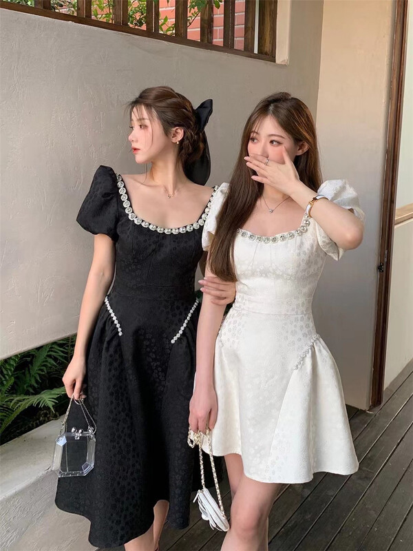 New in early summer! [Xiye] Korean women's slim medium length dress g1132# JJ