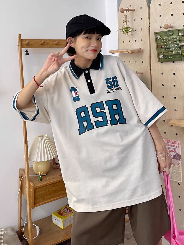 New year in early spring! [lab eeda] loose BF top children's fun retro color blocking Polo 2658# ozq