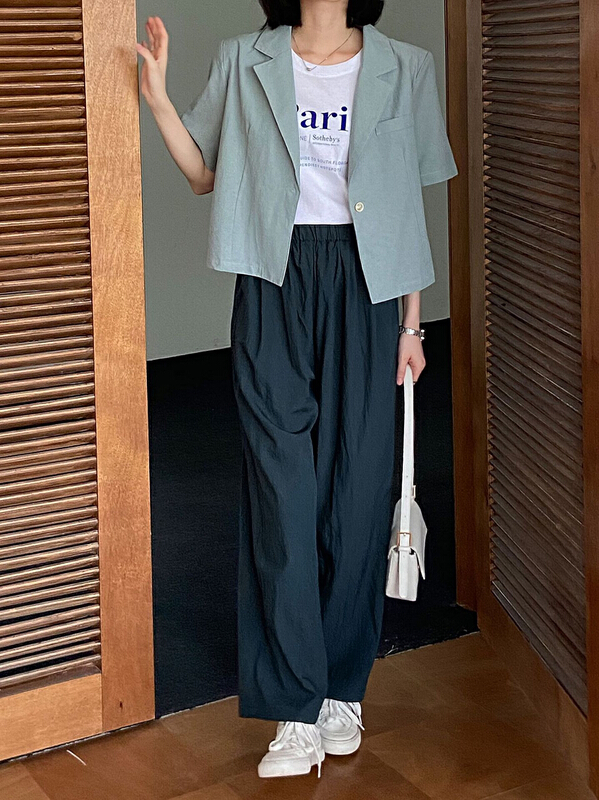 [st] Korean solid color versatile casual pants 5203# XJ