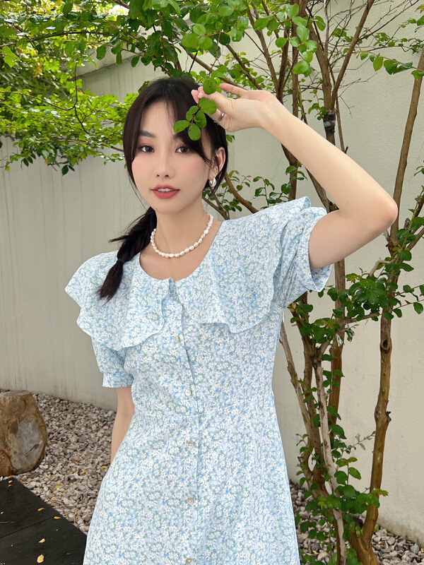 New in early summer! [context sense] Korean version small fresh broken flower flounce thin dress mnc976# CLS