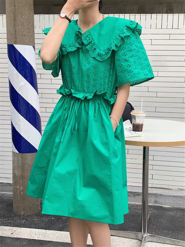 goods in stock! New in early summer! [MSN] Korean fashion doll neck versatile dress lyq12# CLS