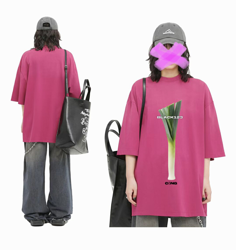[Tess] guochaogao street style half sleeve short sleeve T-shirt xccc# ZZL