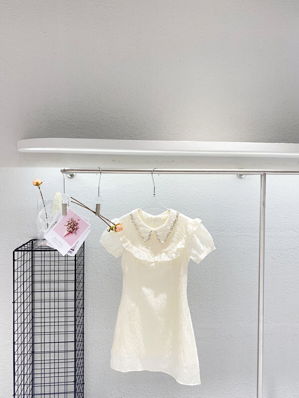 New in early summer! [Feimao Philippine cat] fashion heavy industry small design dress ym-7450# LSL