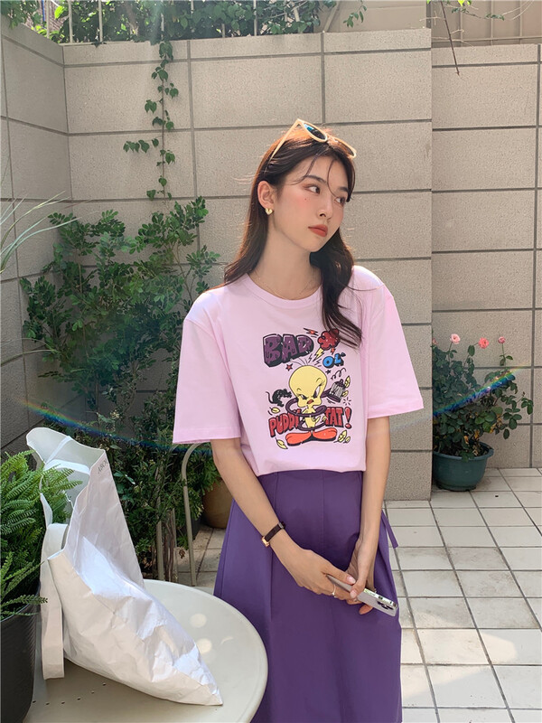 [TP. Master] funny cartoon printed round neck short sleeve T-shirt ys1-66267# zxx