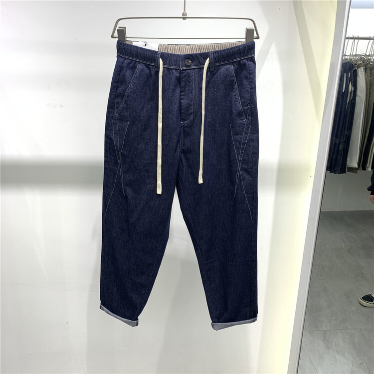 New year in early spring! [standing for a long time hot] comfortable single button drawstring casual pants 8537# ZZL
